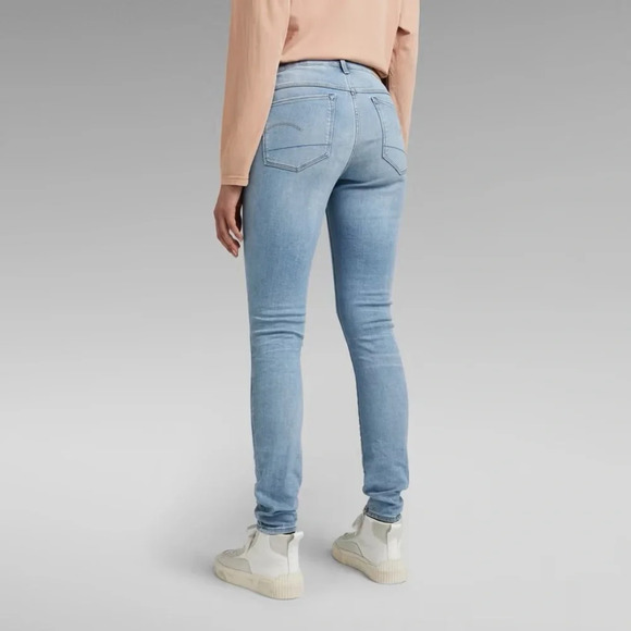 G-Star Raw  3301 High Skinny Jeans in Light Wash aged indigo size 27 waist 32L - Picture 2 of 16